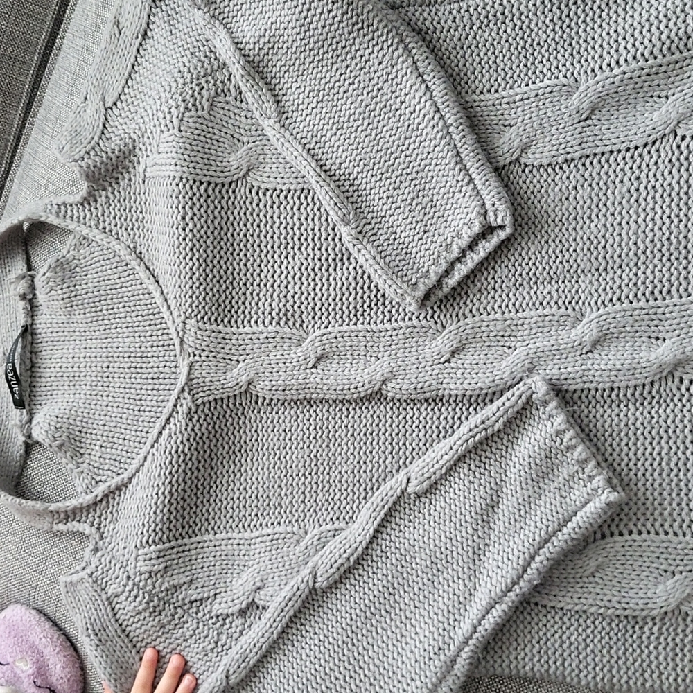 ZANZEA Cut out Shoulder Knit Sweater Size Small